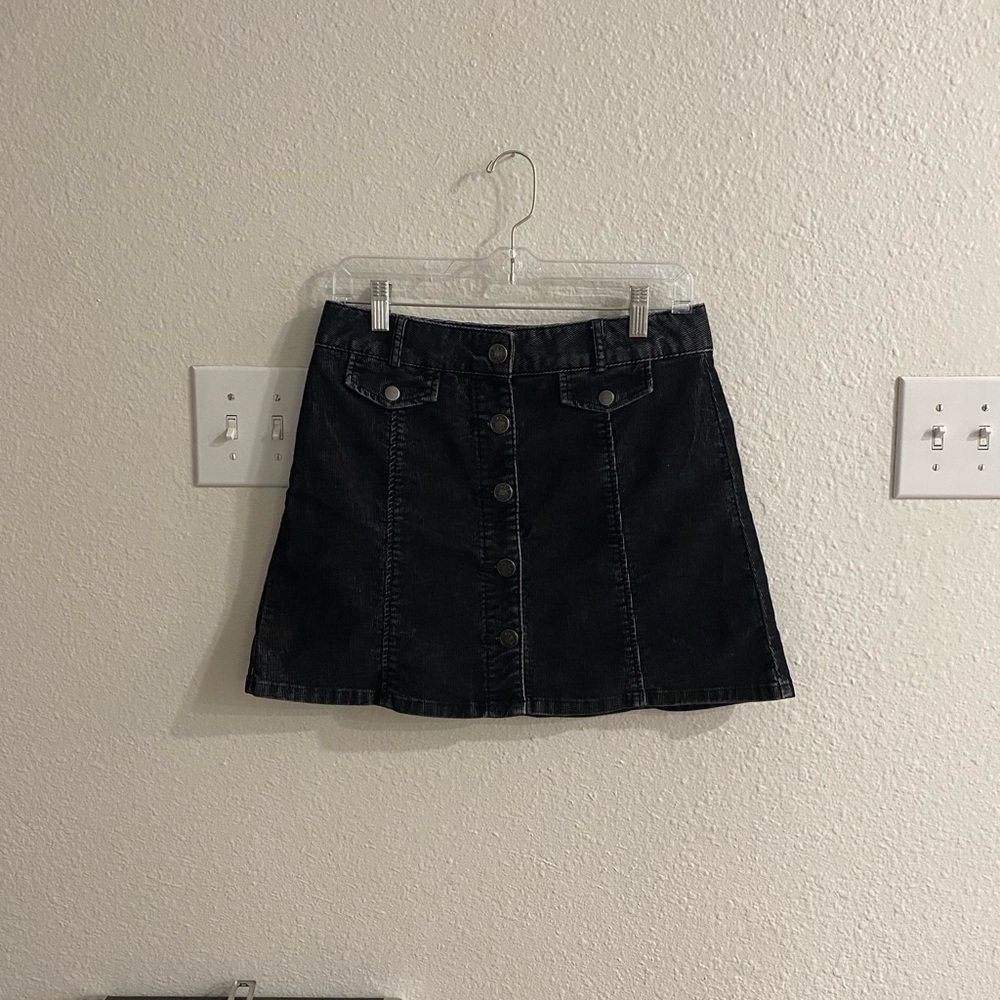 Black corduroy skirt